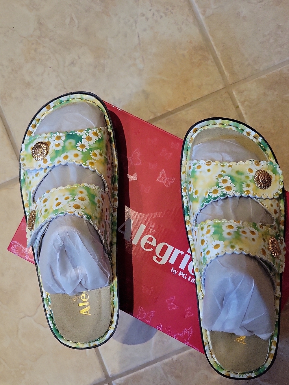 Alegria Sandra Sandals In The "Coming Up Daisies" Size EU 38, US 8